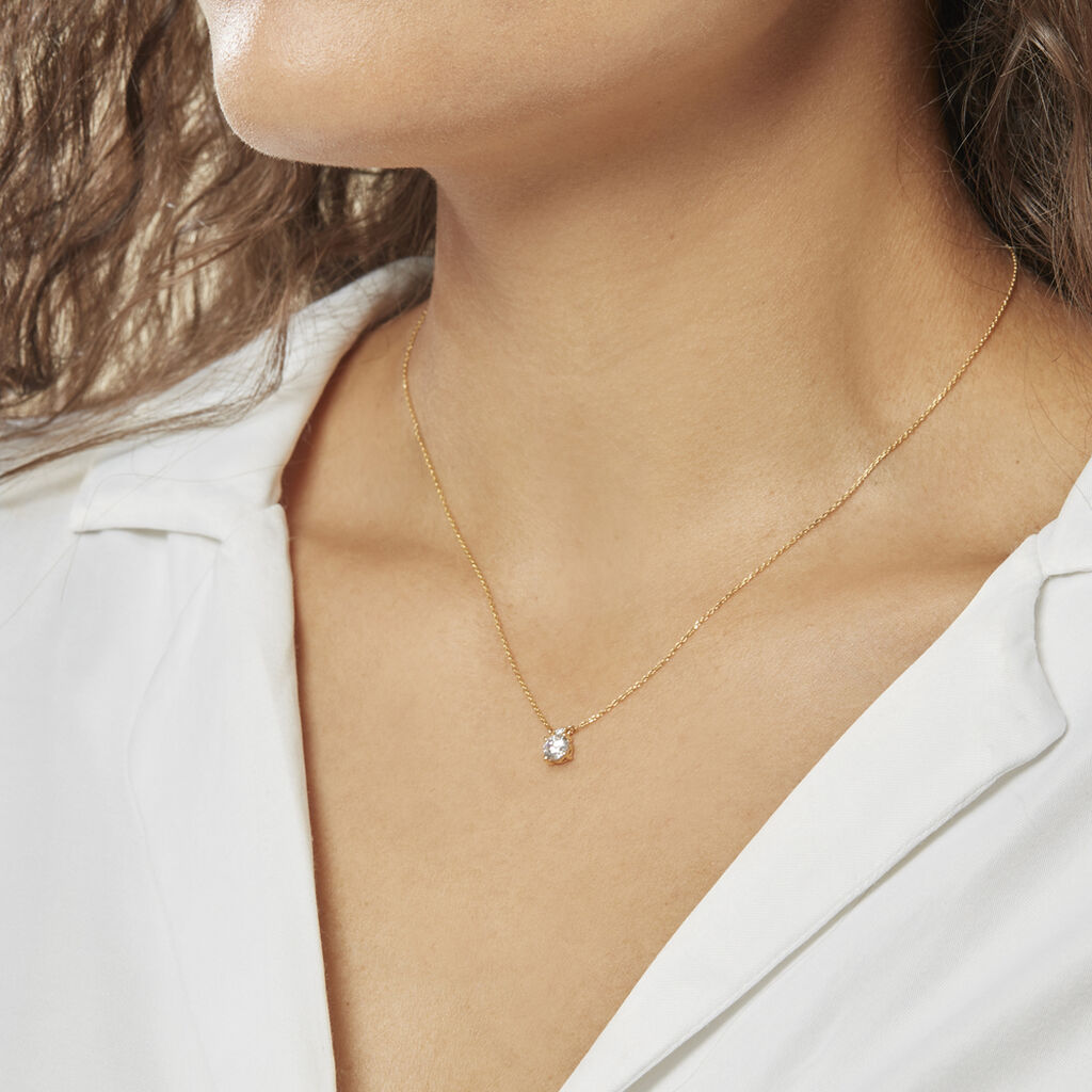 Collier Zilda Or Jaune Oxyde De Zirconium
