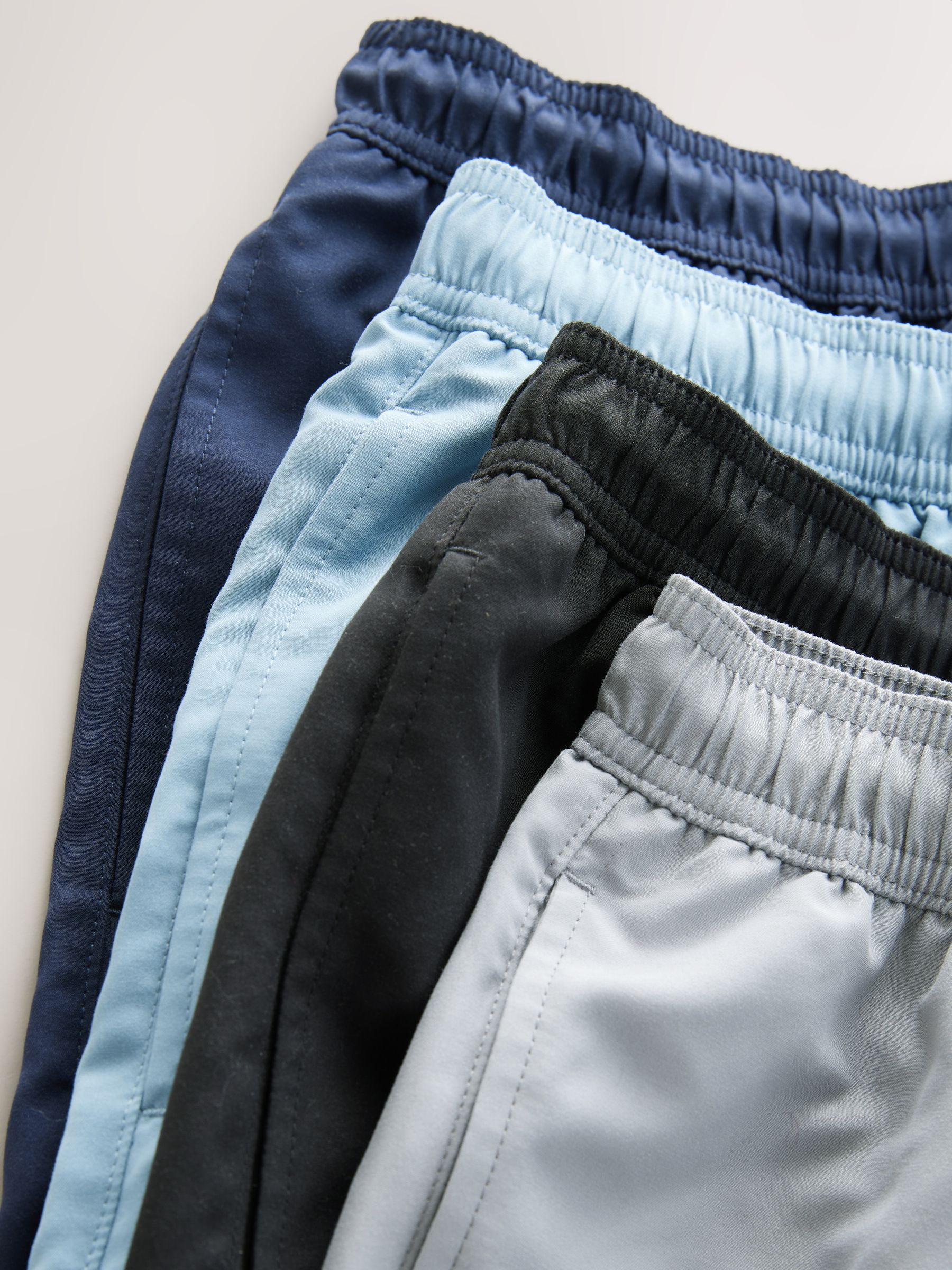 Black/Navy Blue/Light Blue/Grey - Essential zwemshorts 4 stuks