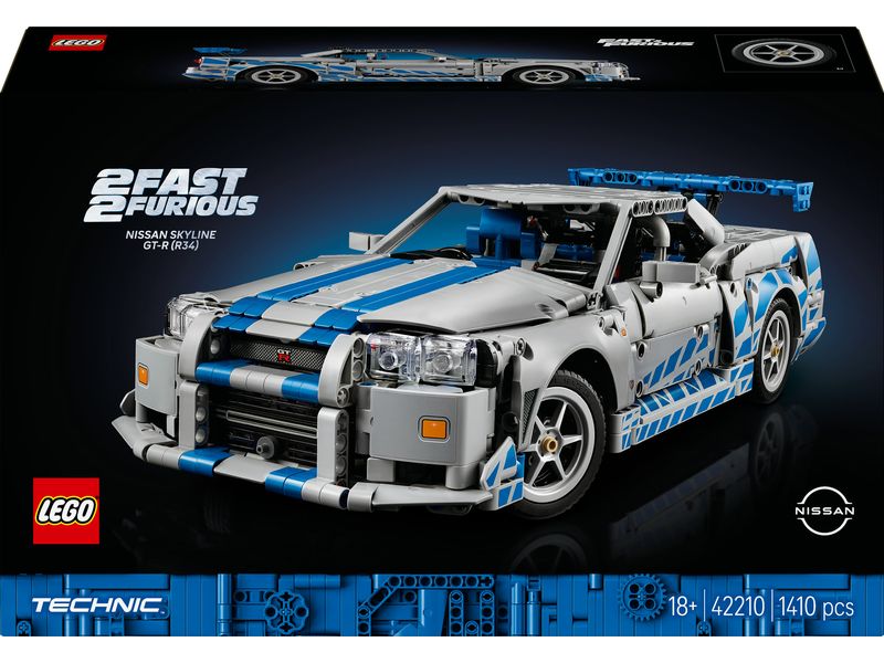 LEGO® Technic 2 Fast 2 Furious Nissan Skyline GT-R (R34) 42 Spielzeugauto aus Fast & Furious