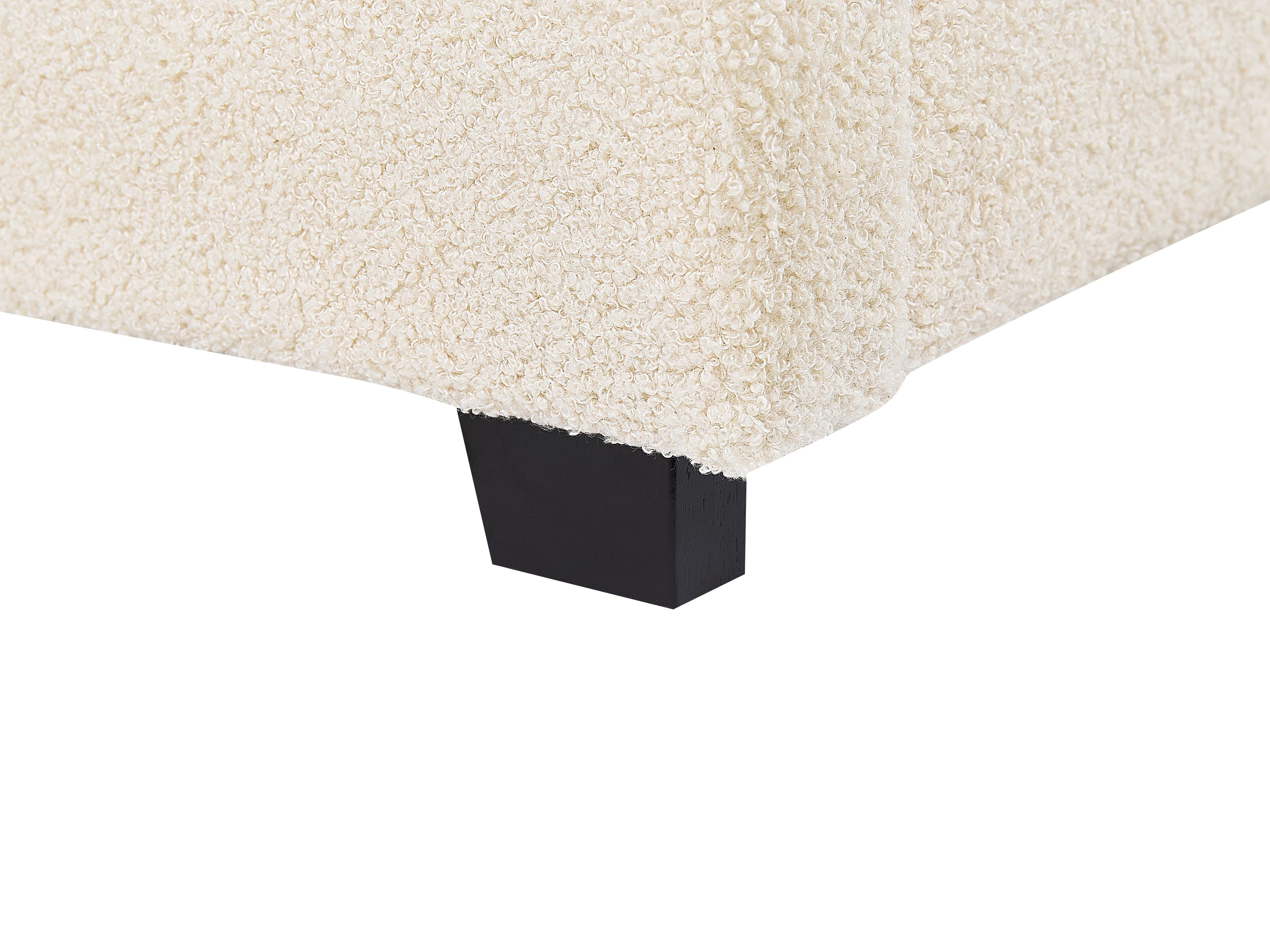 Bed met opbergruimte Bouclé VAUCLUSE 180 x 200 cm Beige