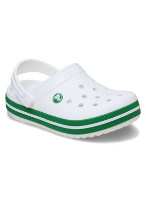 Crocs Crocband Sandaler, White/Green Ivy