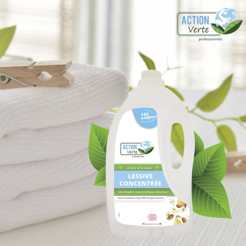 Lessive liquide Hypoallergénique Action verte - 142 lavages - Flacon de 5 L