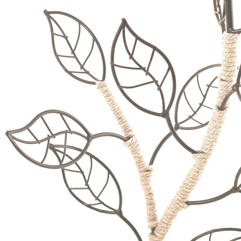 Porte bijoux arbre noir en métal et sisal Noir