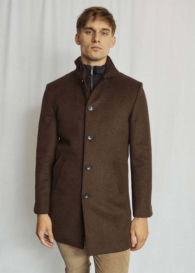 Bruun & Stengade BS Ontario Slim Fit Coat Brown
