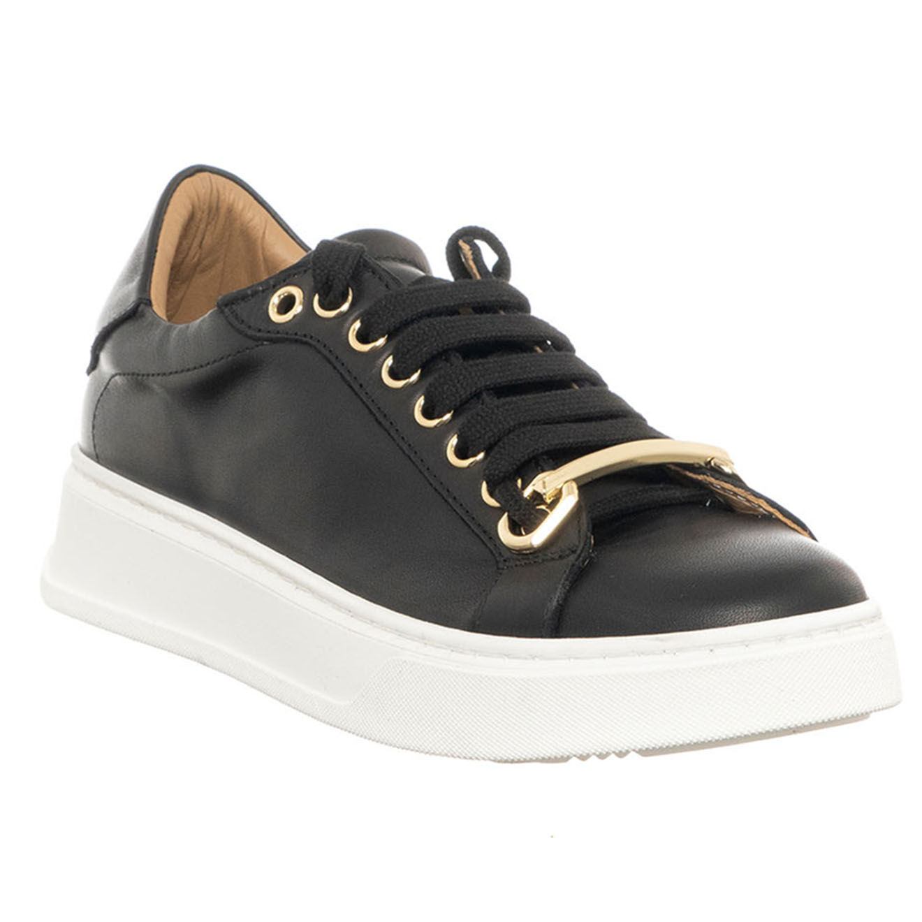 Loretta Pettinari Sneakers en Cuir Atpri noires