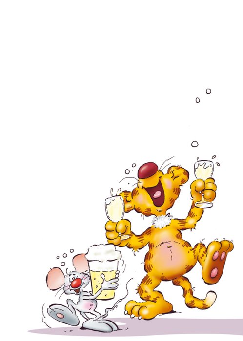 Doodles | Verjaardagskaart | champagne