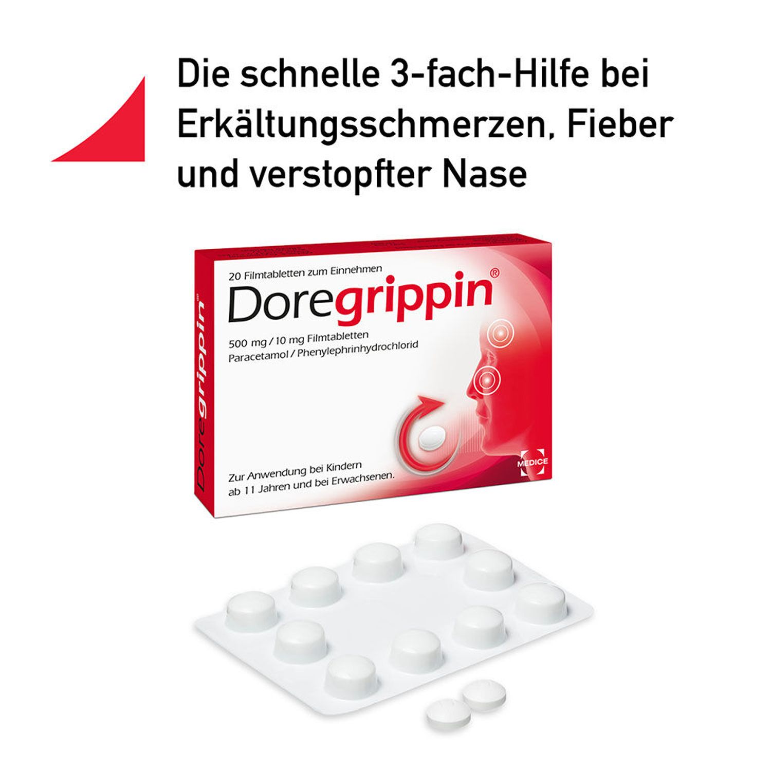 Doregrippin Tabletten bei Erkältungsschmerzen