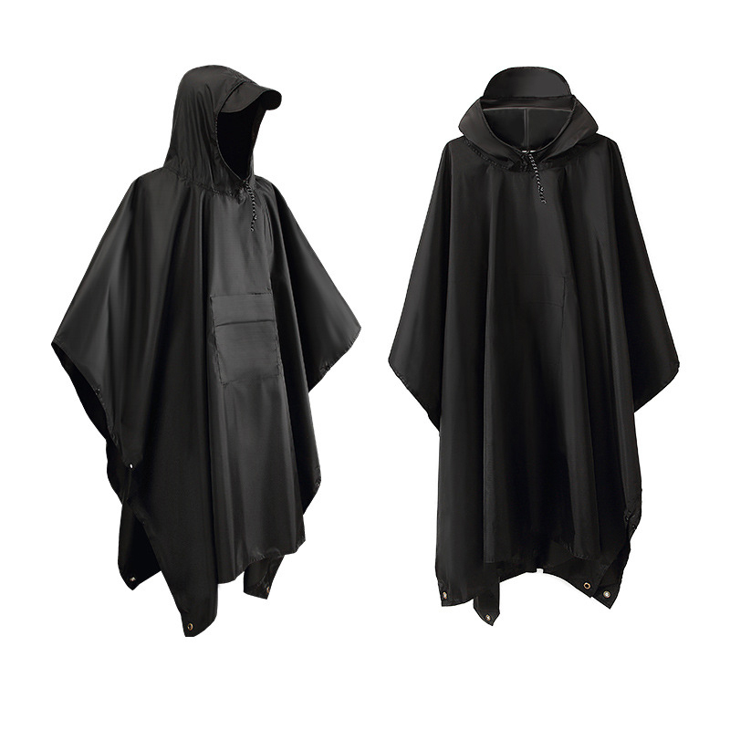 3in1 Regen Poncho / Abdeckplane / Decke Outdoor Camping   Aufbewahrungstasche (OneSize) - Orange