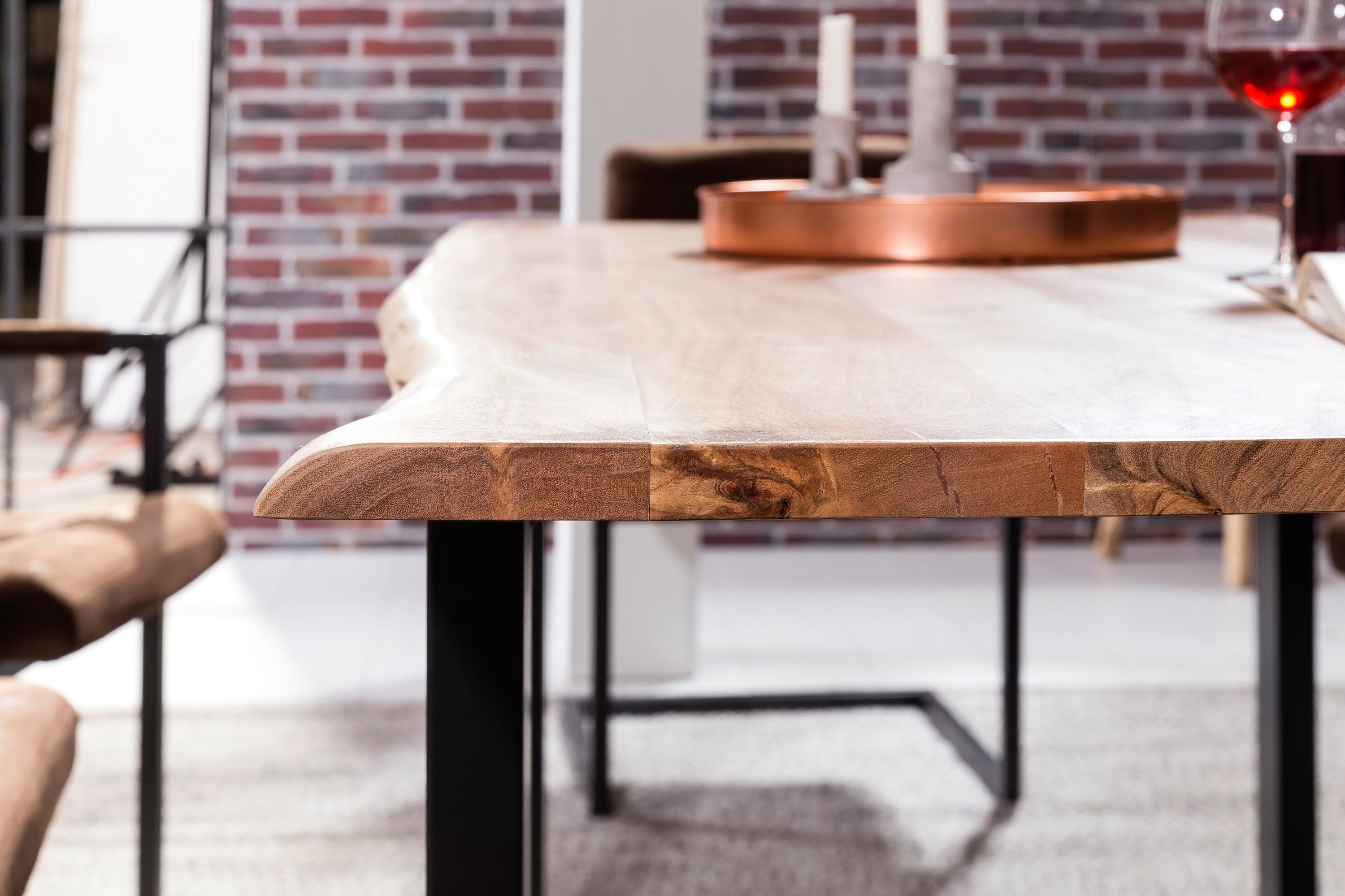 Tisch 160x85 Akazie natur Küchentisch Esstisch Speisetisch Esszimmer Wohnzimmer