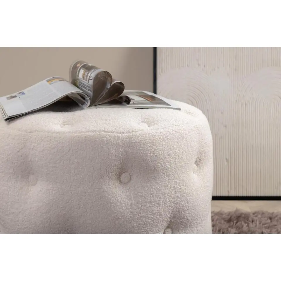 Svea - Juno hocker - teddy - wit