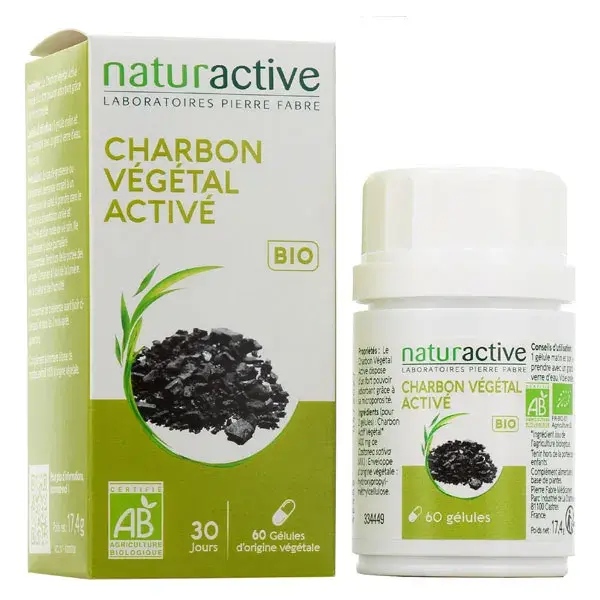 Carvão ativado Naturative, 60 cápsulas