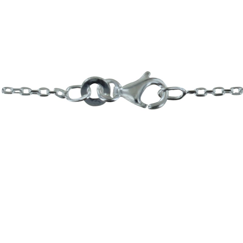 Chaine en Argent Rhodié Maille Forçat 1mm