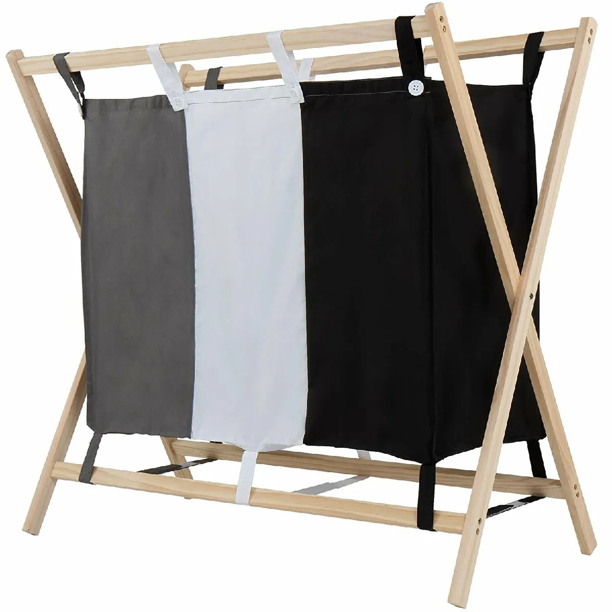 Helloshop26 - Corbeille à linge avec 3 compartiments