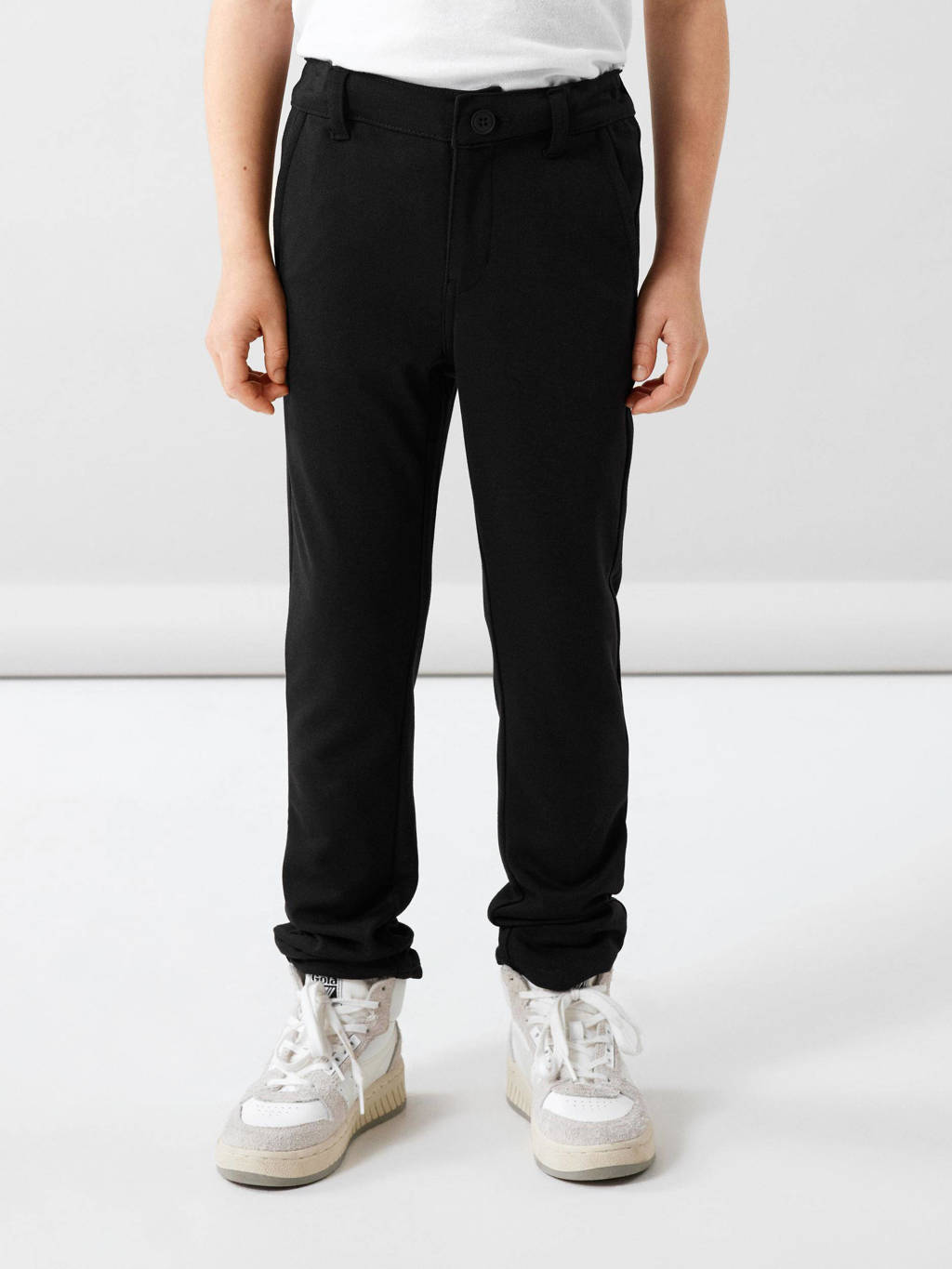 NAME IT regular fit broek NMMSILAS zwart