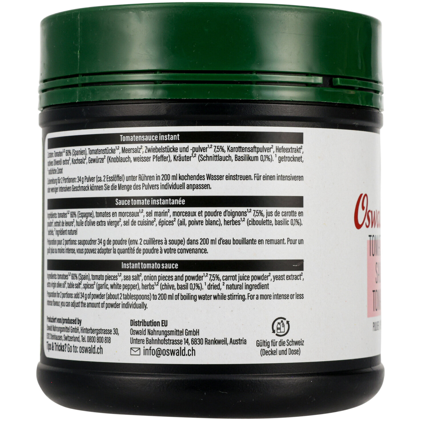 Oswald Naturschätze Tomaten Sauce Instant