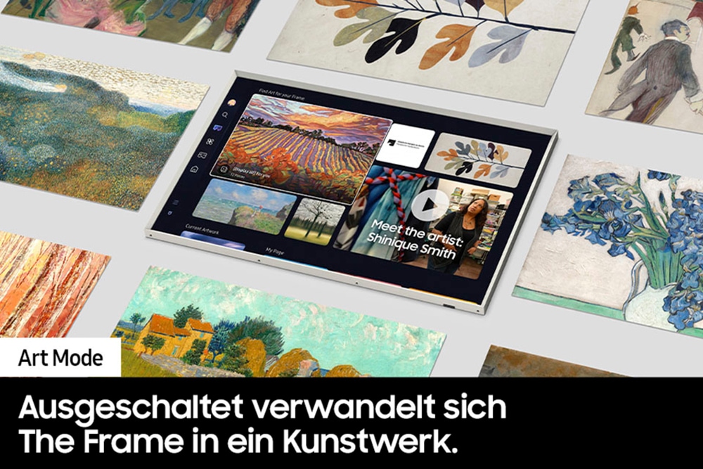 Samsung QLED-Fernseher »GQ43LS03DAU« 108 cm/43 ″ Smart-TV The Frame, Mattes Display, Art Mode, Austauschbare Rahmen, Dolby Atmos