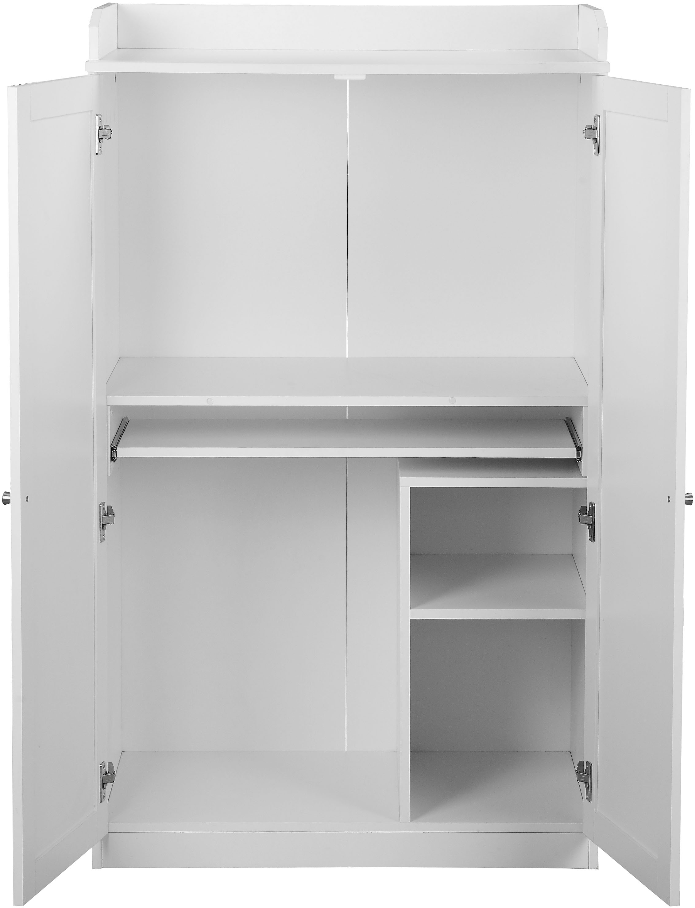 Home affaire Sekretär »Aalborg« PC-Schrank im Landhaus-Stil, Tastaturauszug, Stauraum, 80x134,5 cm