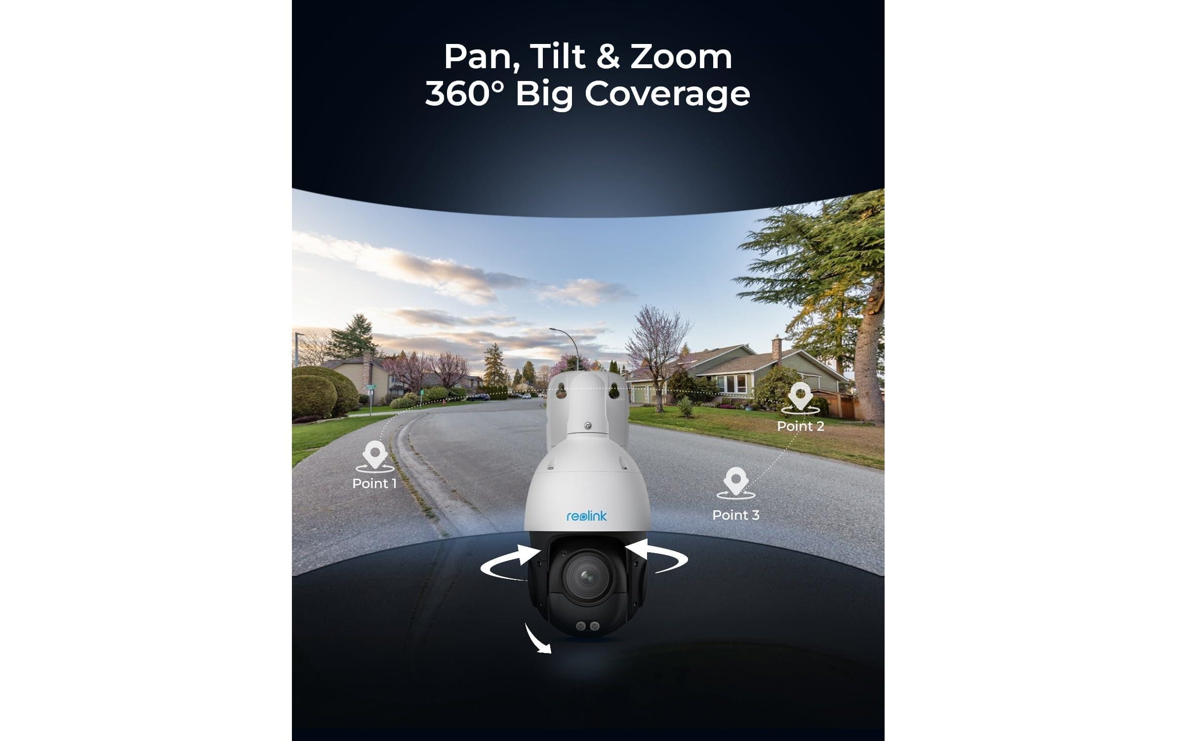 Netzwerkkamera P850 360° / PoE / 16x Zoom<br>Wetterfeste 360 Grad PoE High Speed Dome Security IP Überwachungskamera