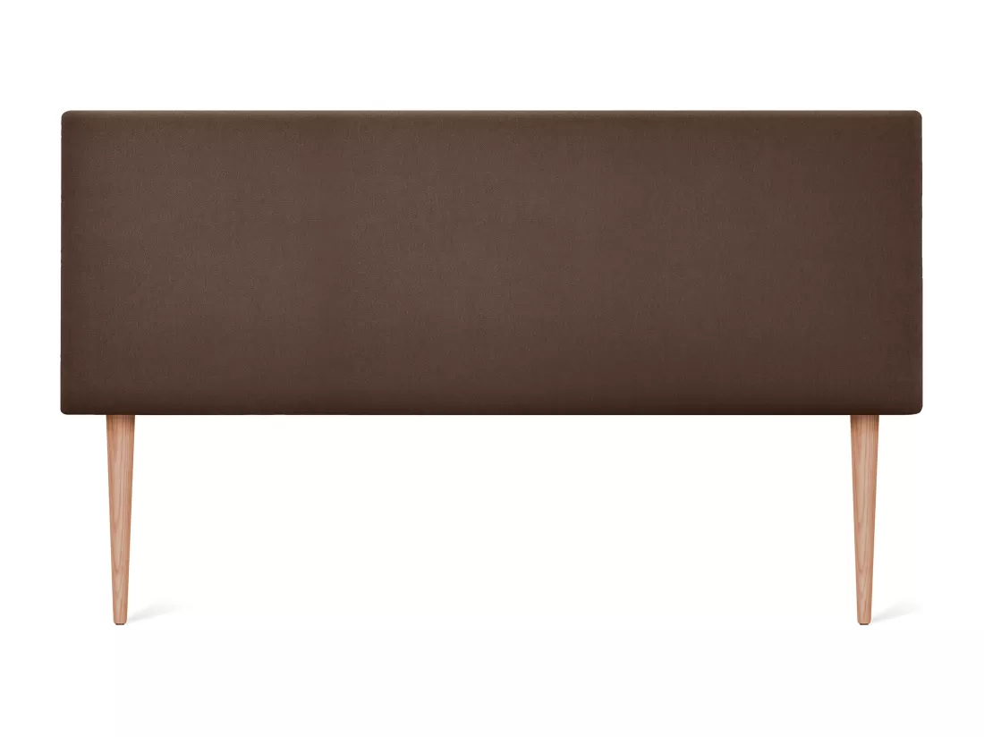 DHOME Tête de lit en tissu Aqualine lisse 160x105cm avec pieds Lits 150/160 - Marron