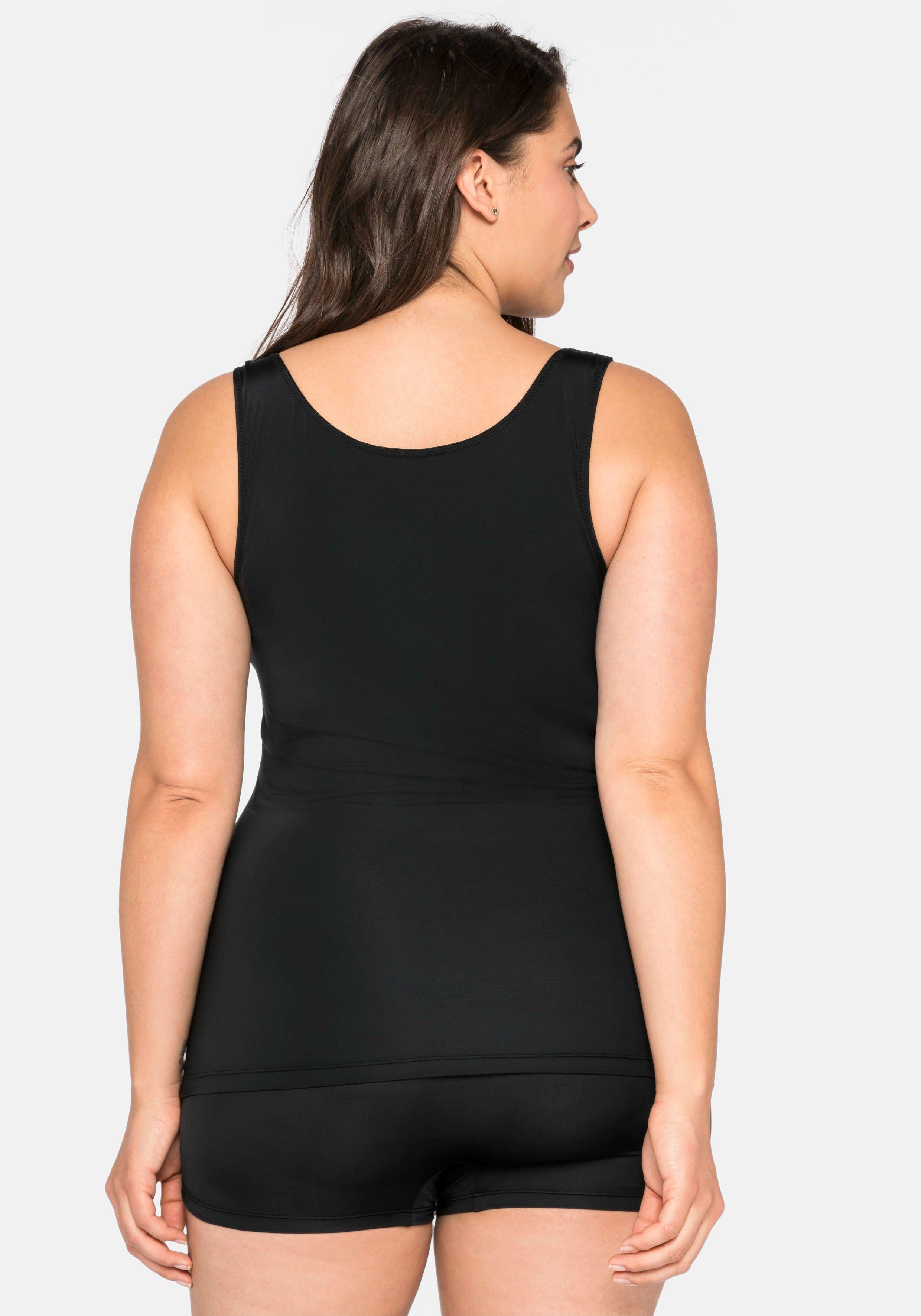 Tanktop in extralanger Form, aus Microfaser