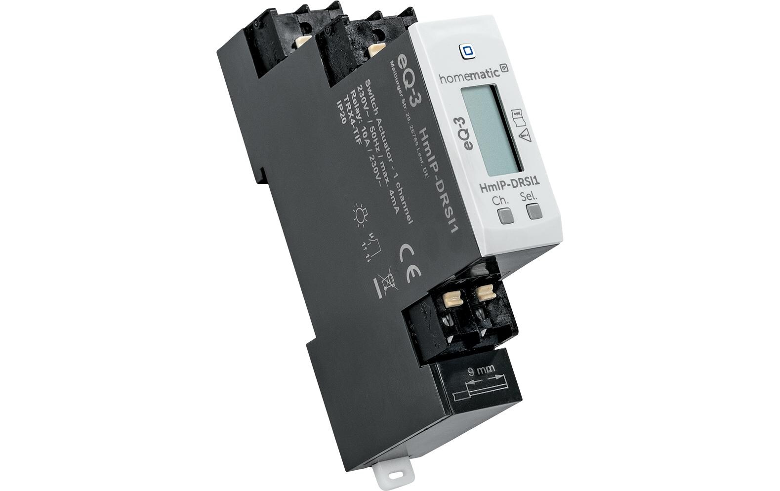 Smart Home Schaltaktor für Hutschienenmontage – 1-fachSchaltakor mit Schrittschalterfunktion – HmIP-DRSI1