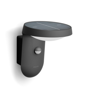 Philips solar buitenlamp Tyla LED met sensor zwart 18W 600 lm