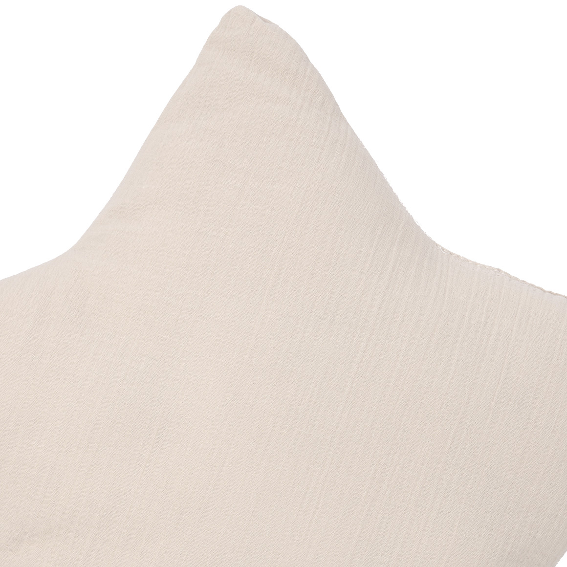 My Home Musselin-Sternkissen mit weicher Füllung beige