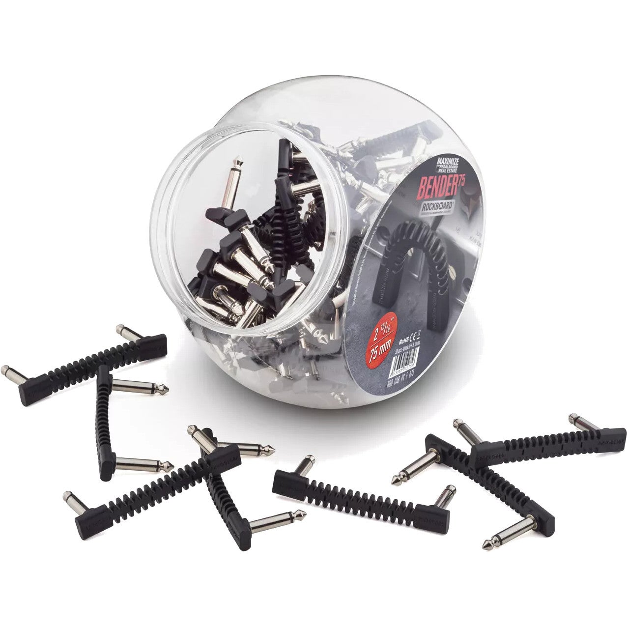 RockBoard Bender Flat Pedal Connector kabel 7.5 cm (set van 50)