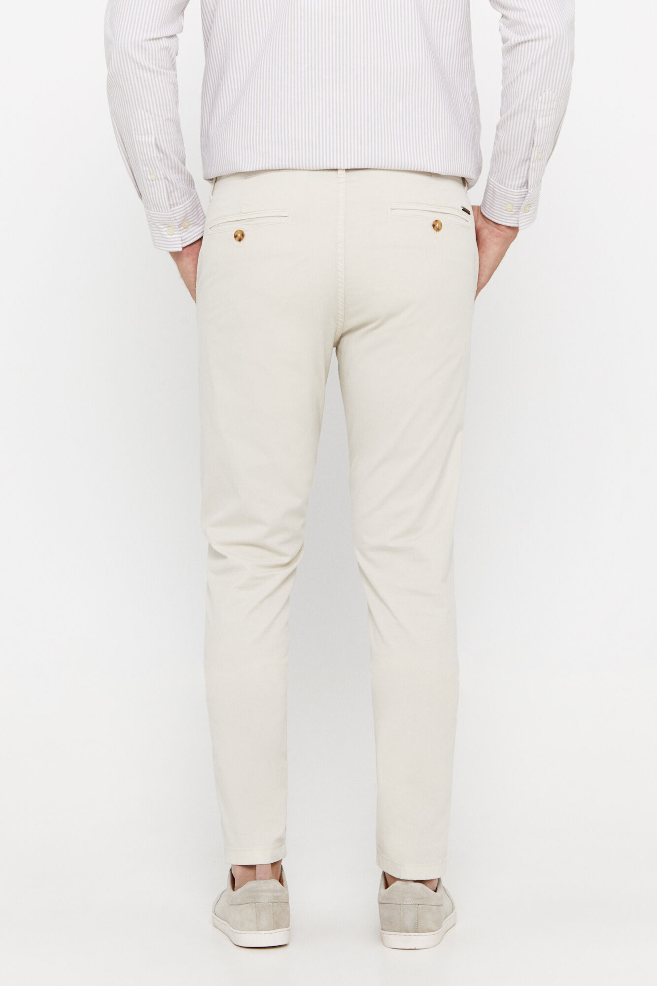 Calça chino slim fit - Marfim