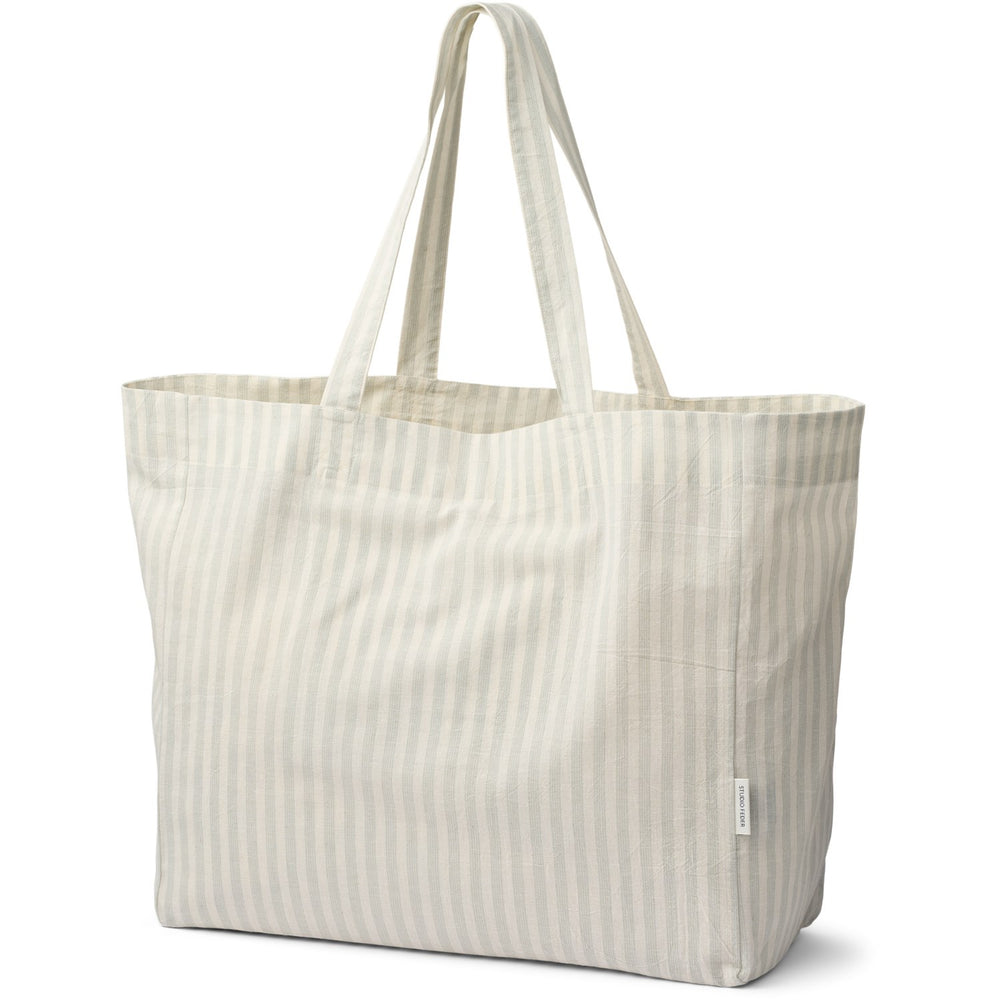 Køb Studio Feder Soft Mint Stripe Hanna Shopper Cot/Lin