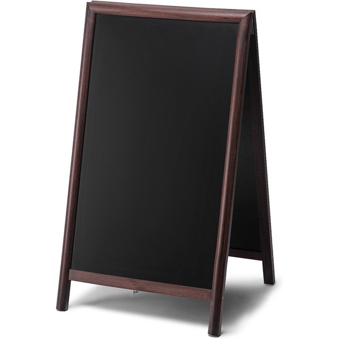 Chevalet ardoise Natura double face avec cadre en bois