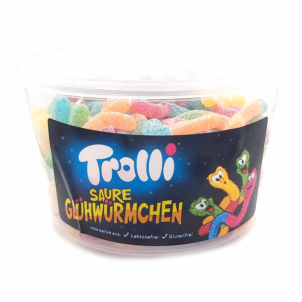 Trolli saure Glühwürmchen Fruchtgummi 150er 1050g MHD:28.3.26