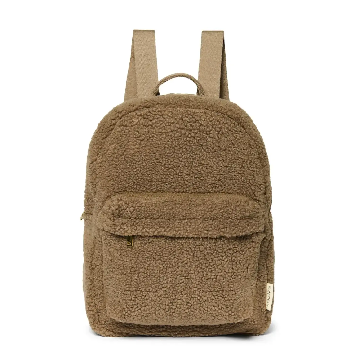 Studio Noos | Brown Teddy | Midi Backpack with Front Pocket