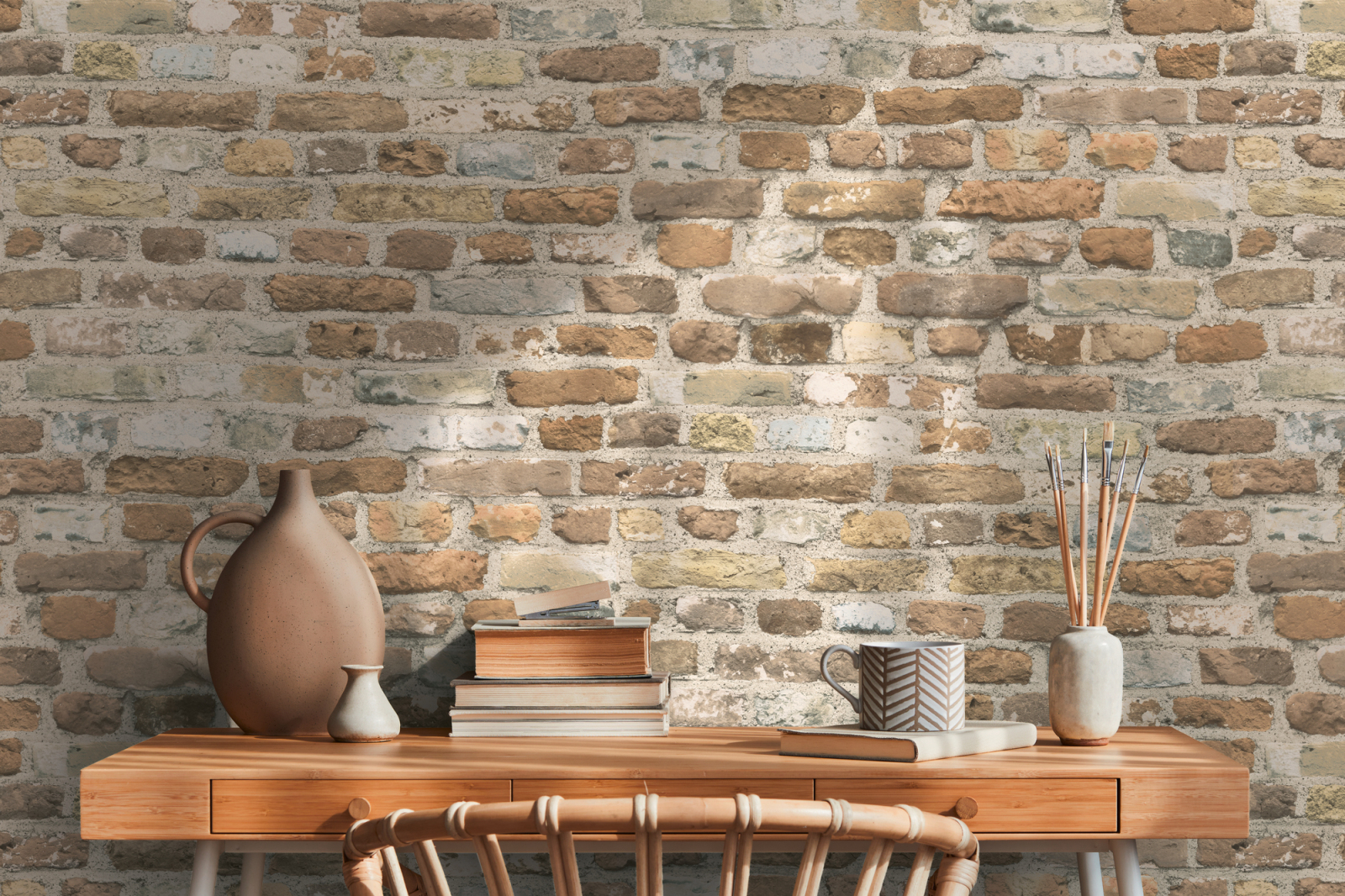 A.S. Creation Vliestapete BRICKS & STONES - braun-beige - Steinoptik - 10 Meter