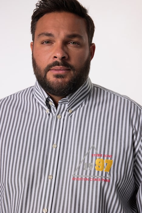 Men+ Streifenhemd, Langarm, Buttondown-Kragen, Modern Fit, bis 8 XL