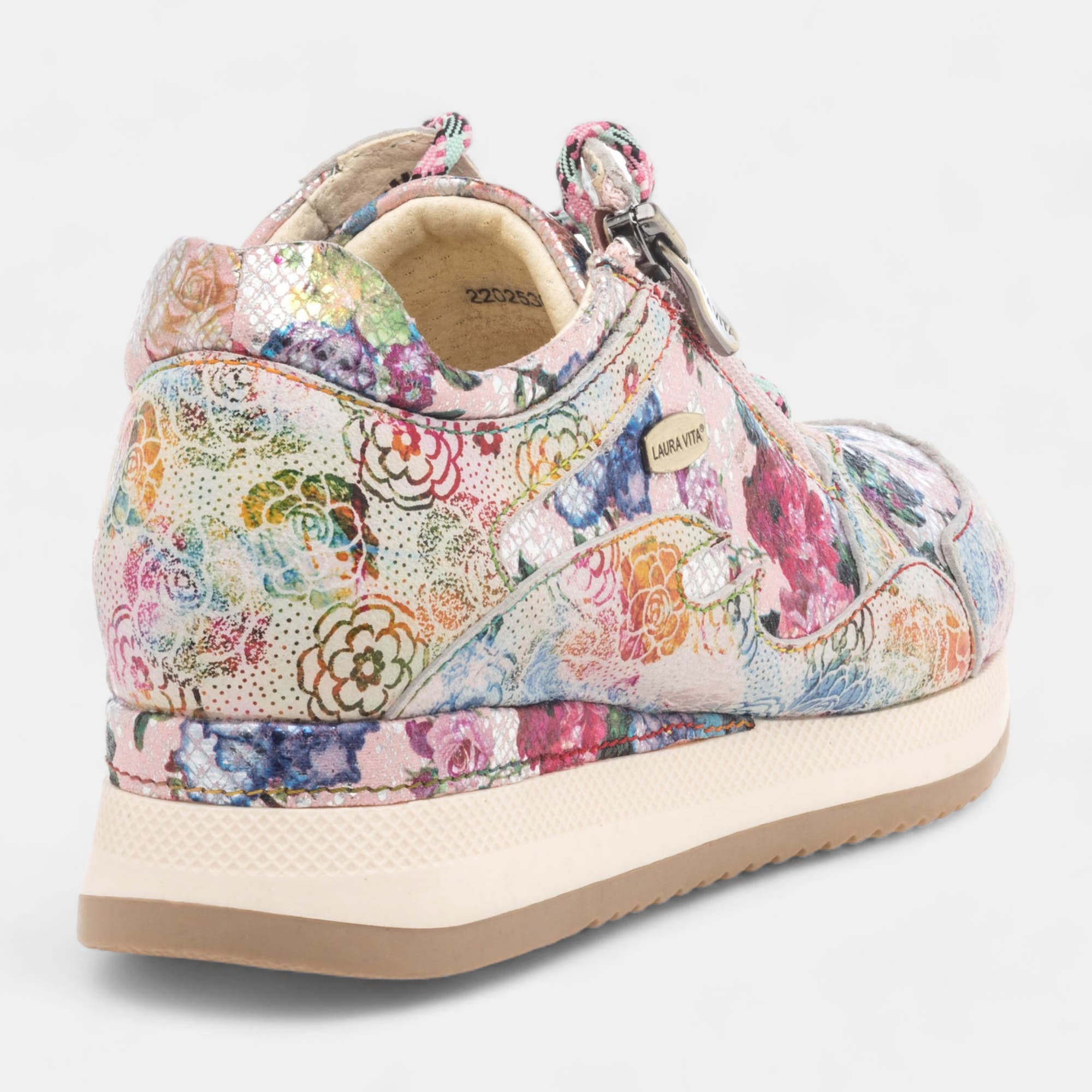 Baskets basses Femme en cuir rose