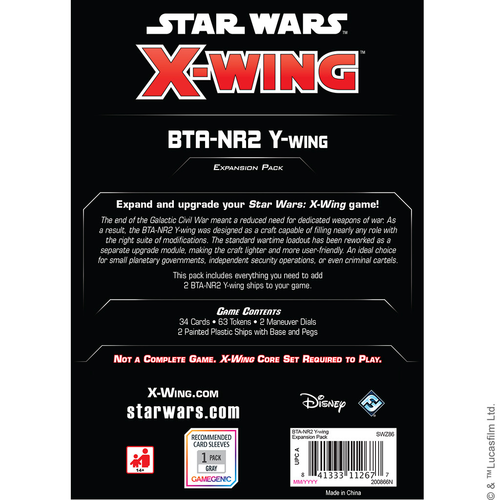 Star Wars X-Wing: BTA-NR2 Y-Wing Expansion Pack