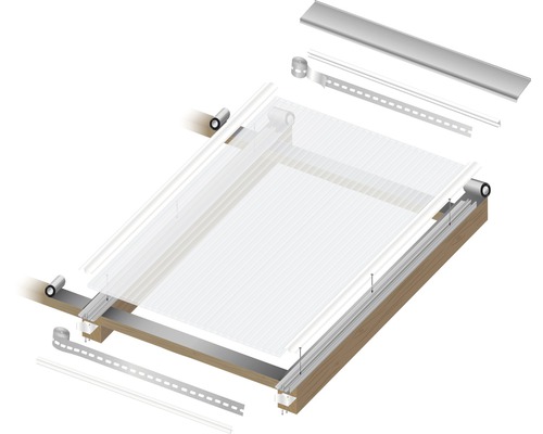 Gutta Acryl Holle Kamerplaat/Dubbelwandige Plaat 32-16 opaalwit 3500 mm x 980 mm x 16 mm