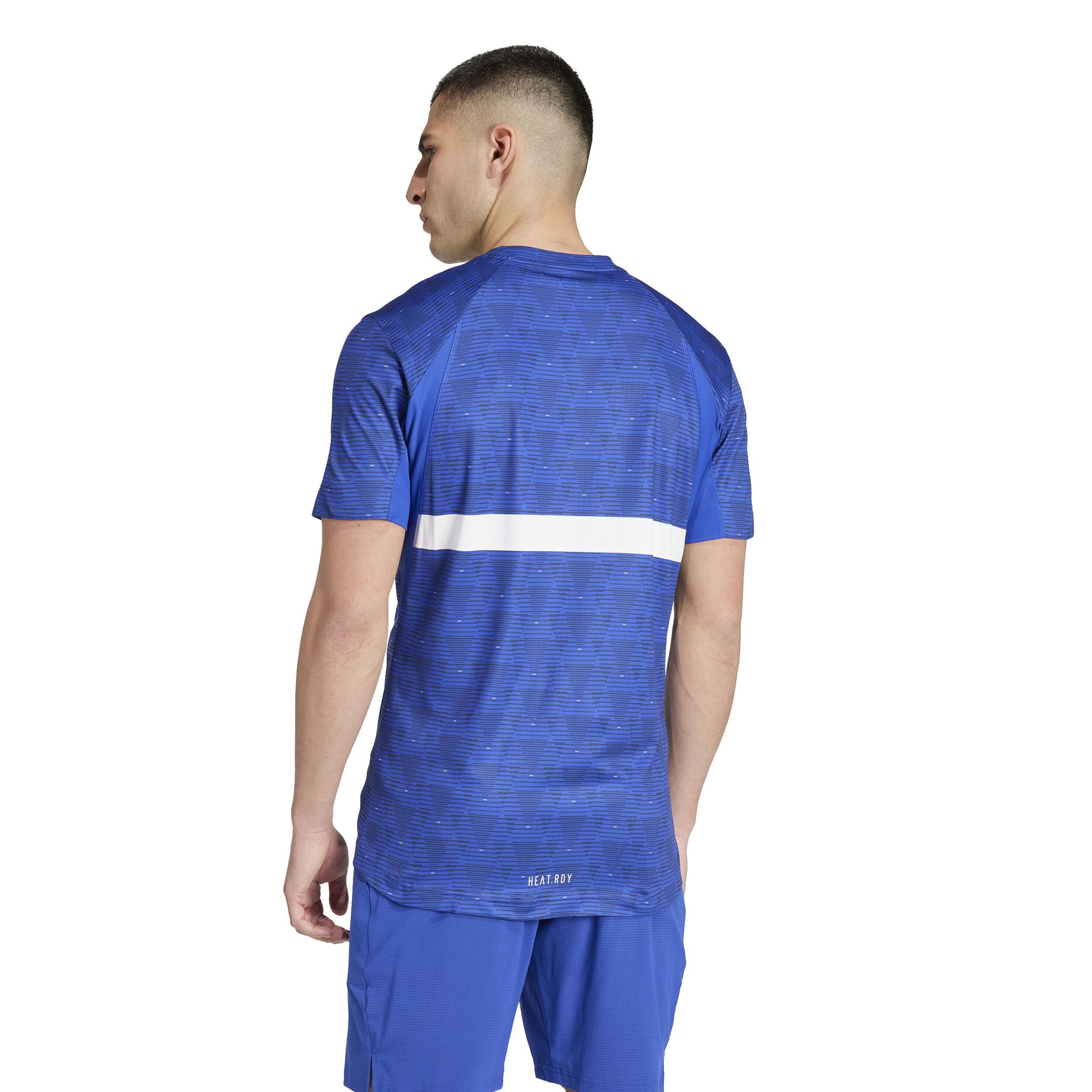 adidas Freelift T-shirt Hommes - Bleu , Blanc