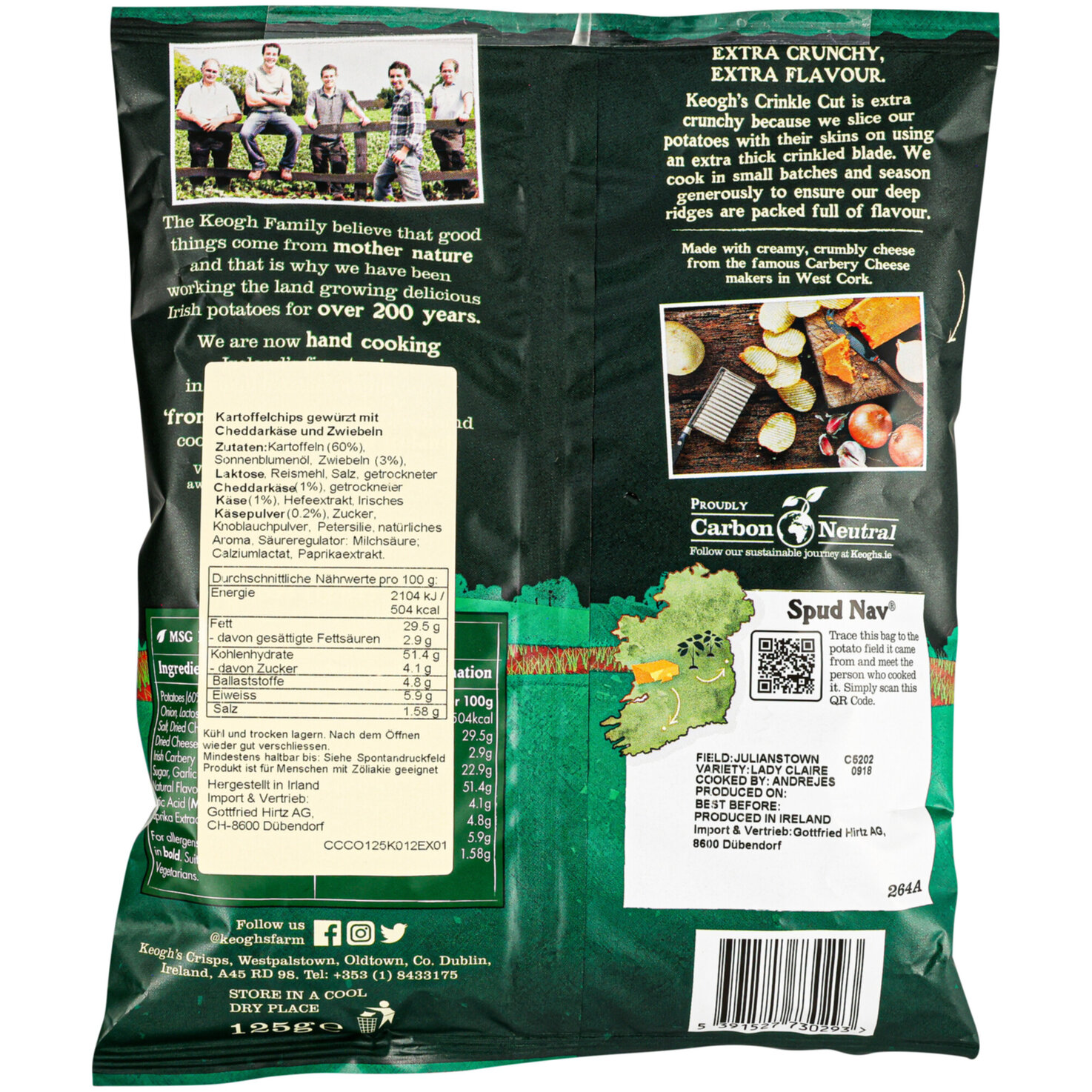 Keogh's Chips cheddar and onion