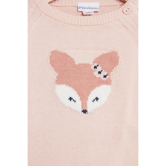 Petit Cocon Mignon Ensemble en tricot   Rose        de               P'tit bisou