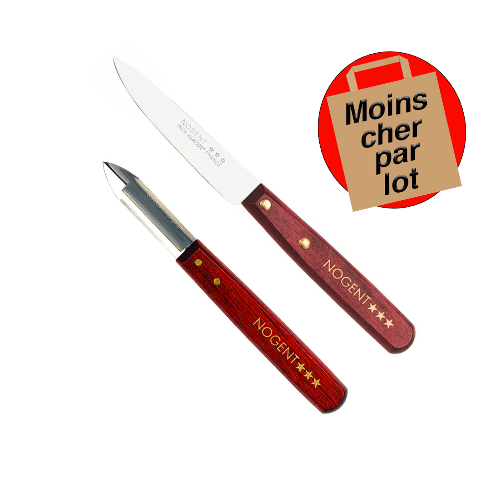 Eplucheur + Couteau d office Nogent Classic Bois