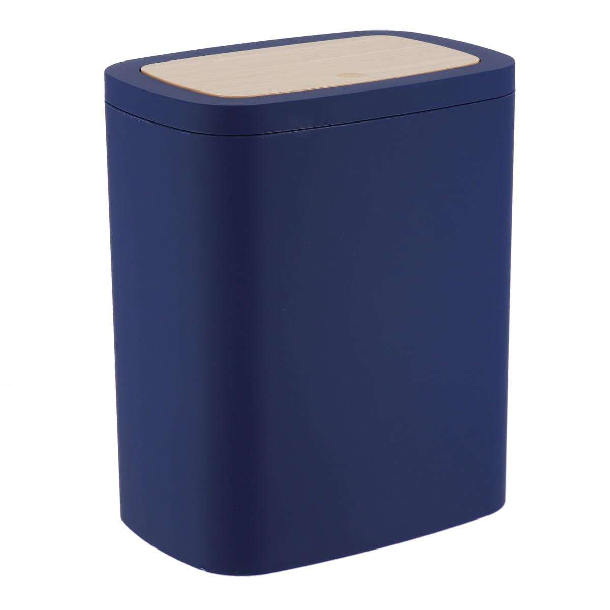 POUBELLE FACON BAMBOU 5L BLEU MARINE
