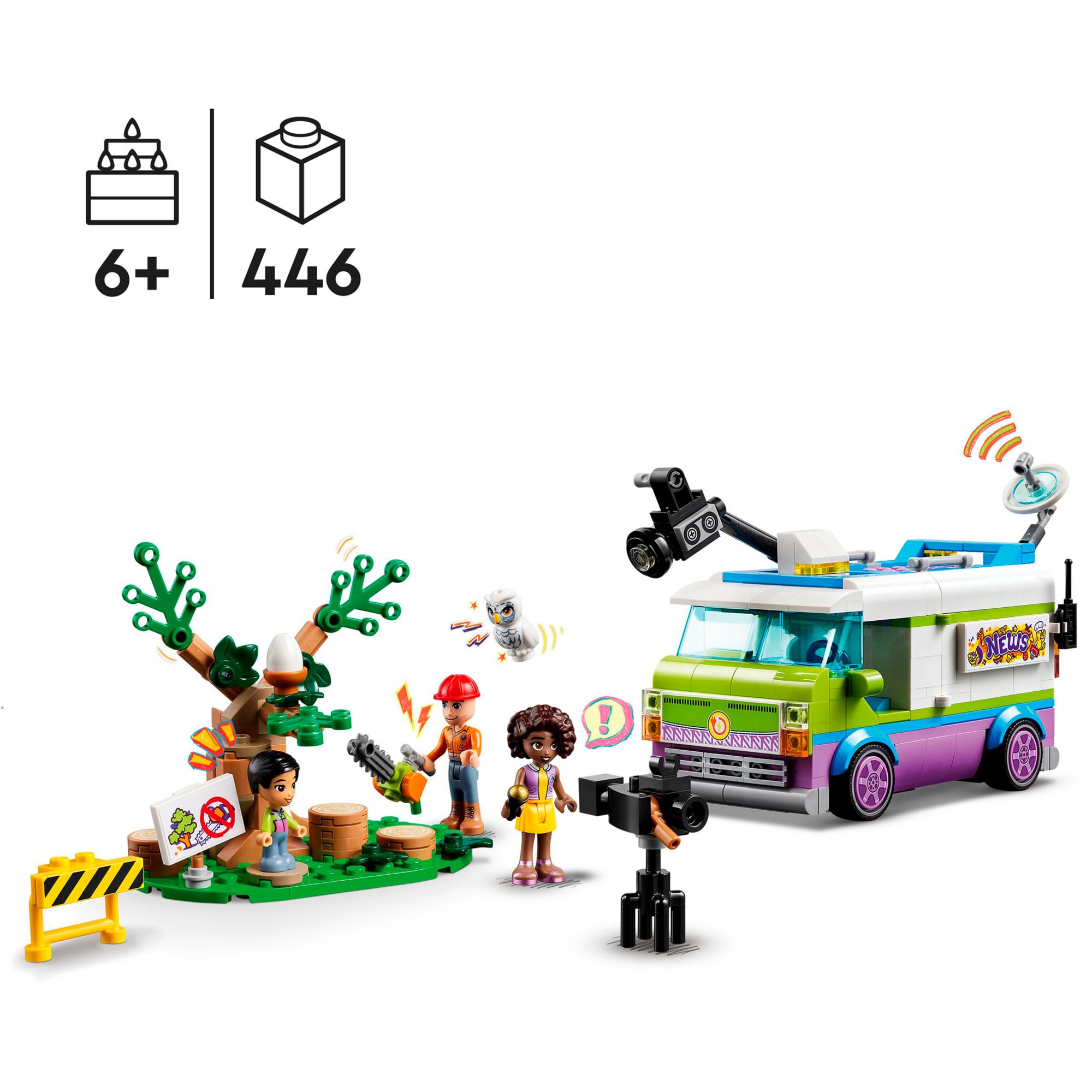 LEGO Konstruktionsspielzeug Friends Nachrichtenwagen