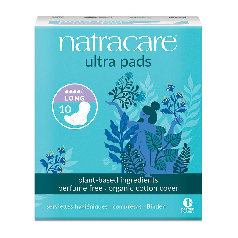 Natracare Maandverband lang met vleugels (10 stuks)