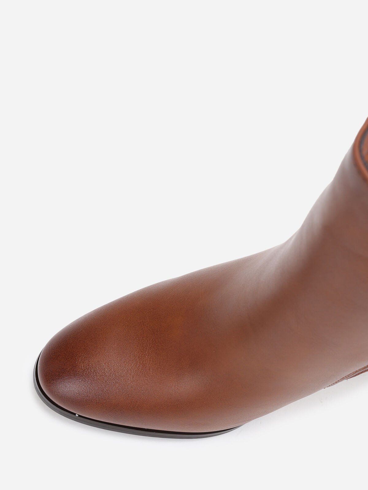 Bottines classiques en simili à talon- Camel