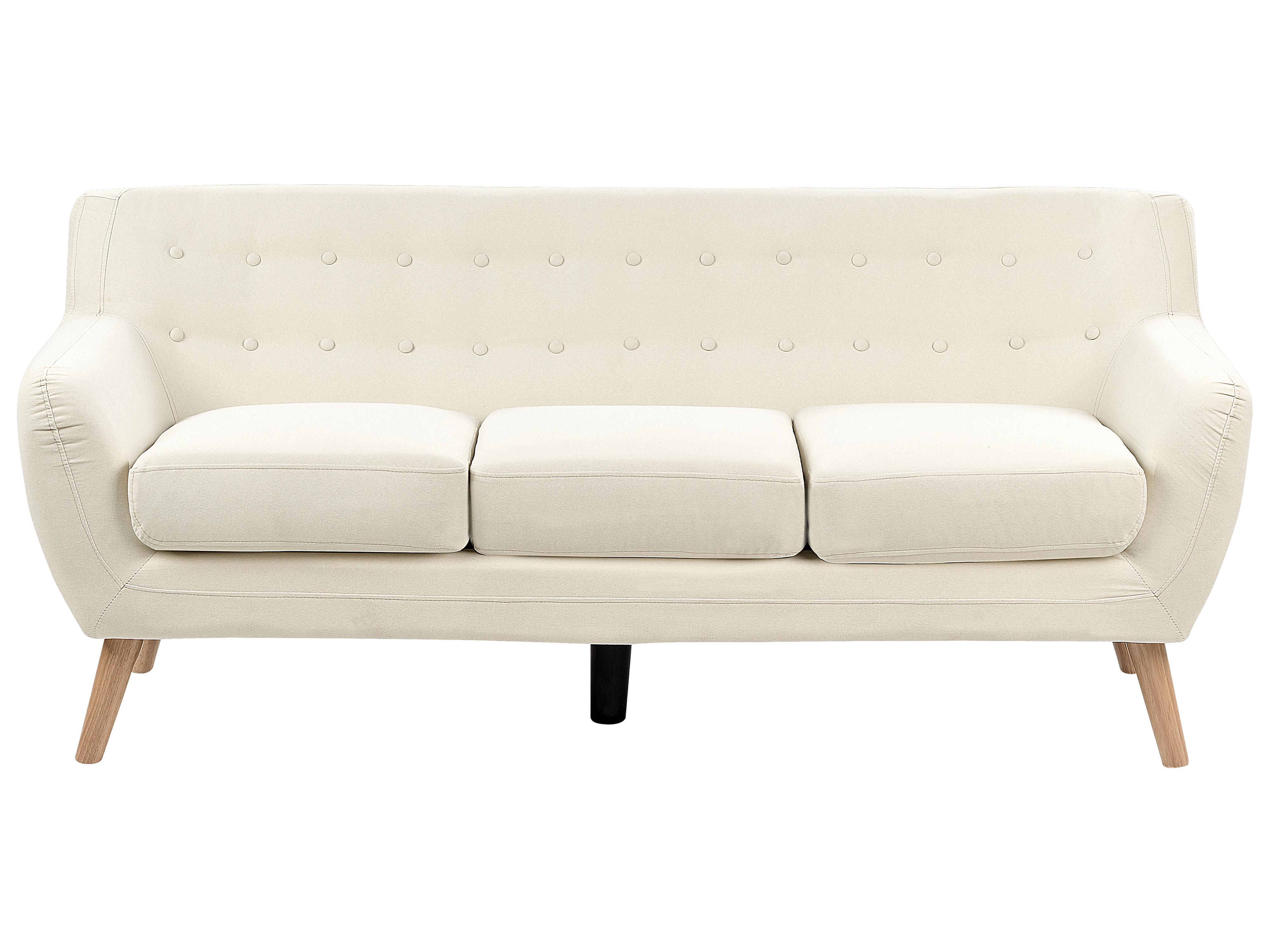 Bank 3-zits MOTALA Stof Lichtbeige
