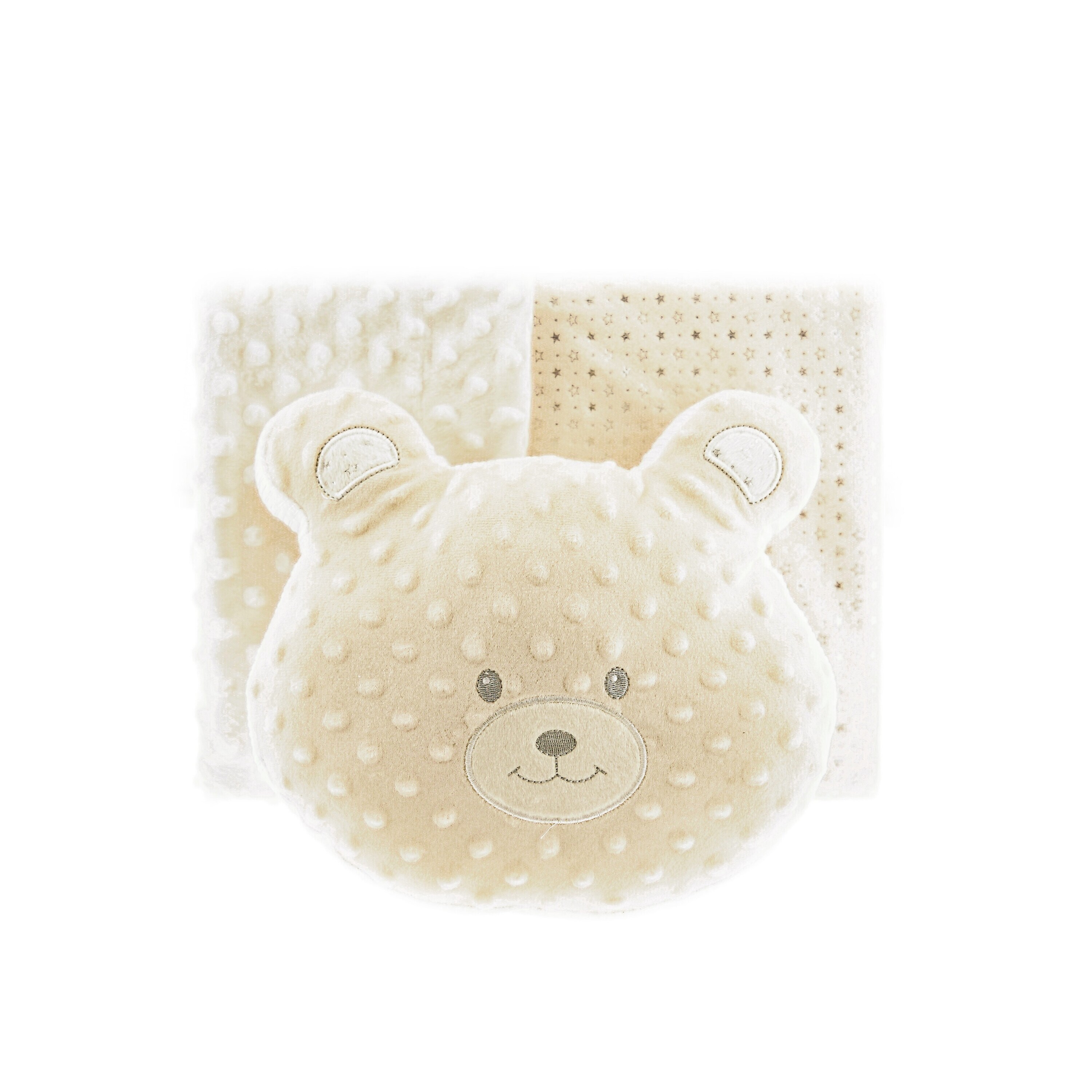 Babydecken-Set mit Bärenkissen Zweilagige Babydecke aus Polyester