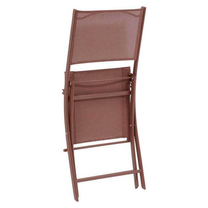 Lot de 4 chaises de jardin pliante MODULA Acajou