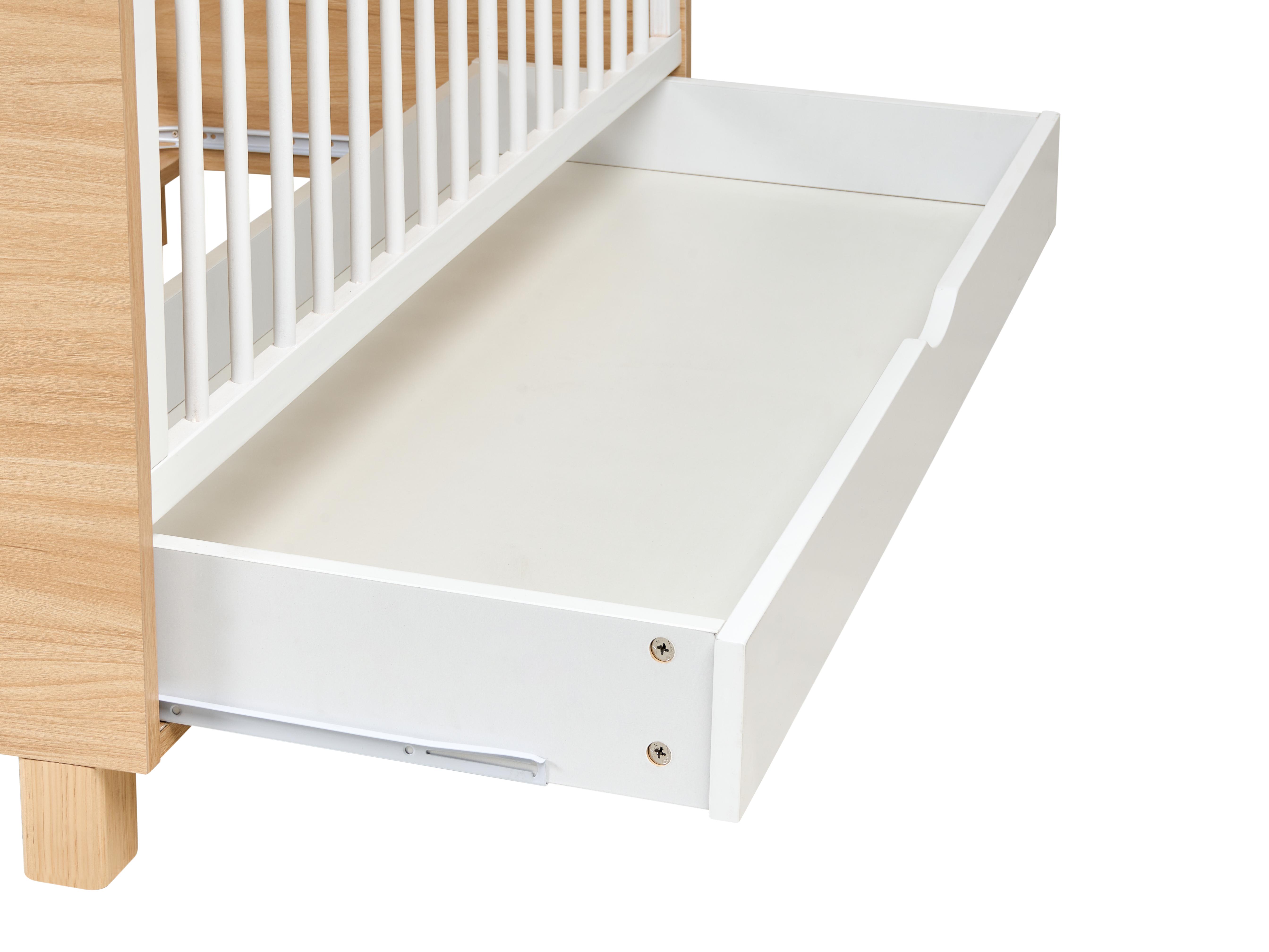 Babybedje met opberglade GUNNAR 60 x 120 cm Wit